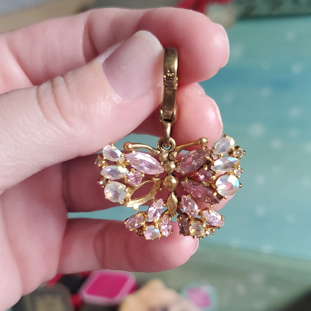 Juicy Couture Pink and Gold Brooches with Elegant Design
